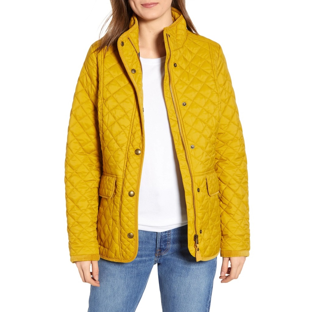 Joules Newdale Quilted Jacket Yellow